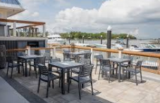 Bachelorette group at a rooftop bar on Front Beach on Isle of Palms